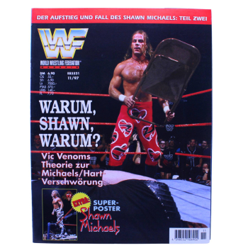 WWF Magazin Nr. 11 (1997) – Ehapa Verlag | Shawn Michaels Poster | Wrestling Vintage